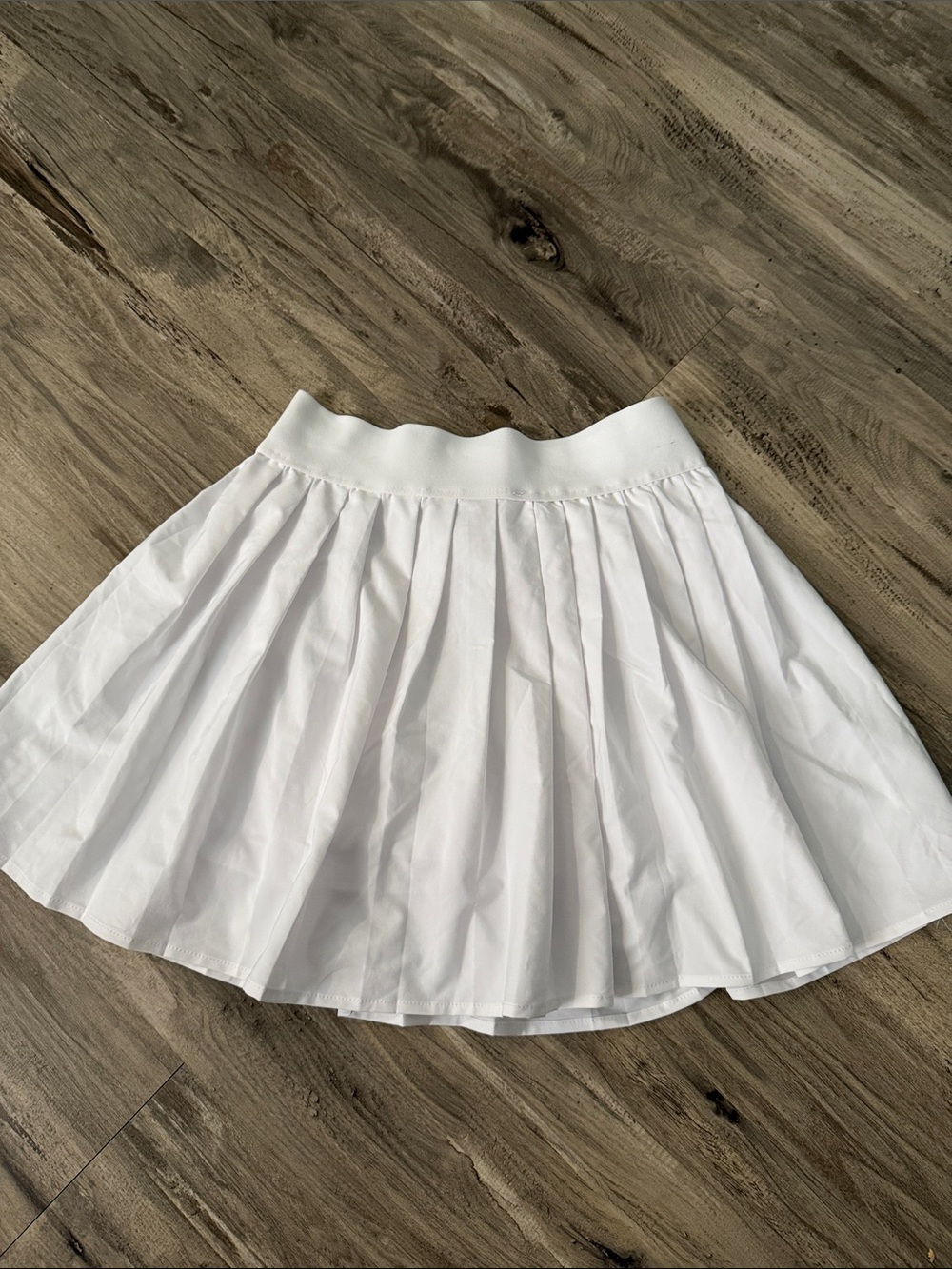 Women's White Pleated Circle Skirt - Flared Skater Style